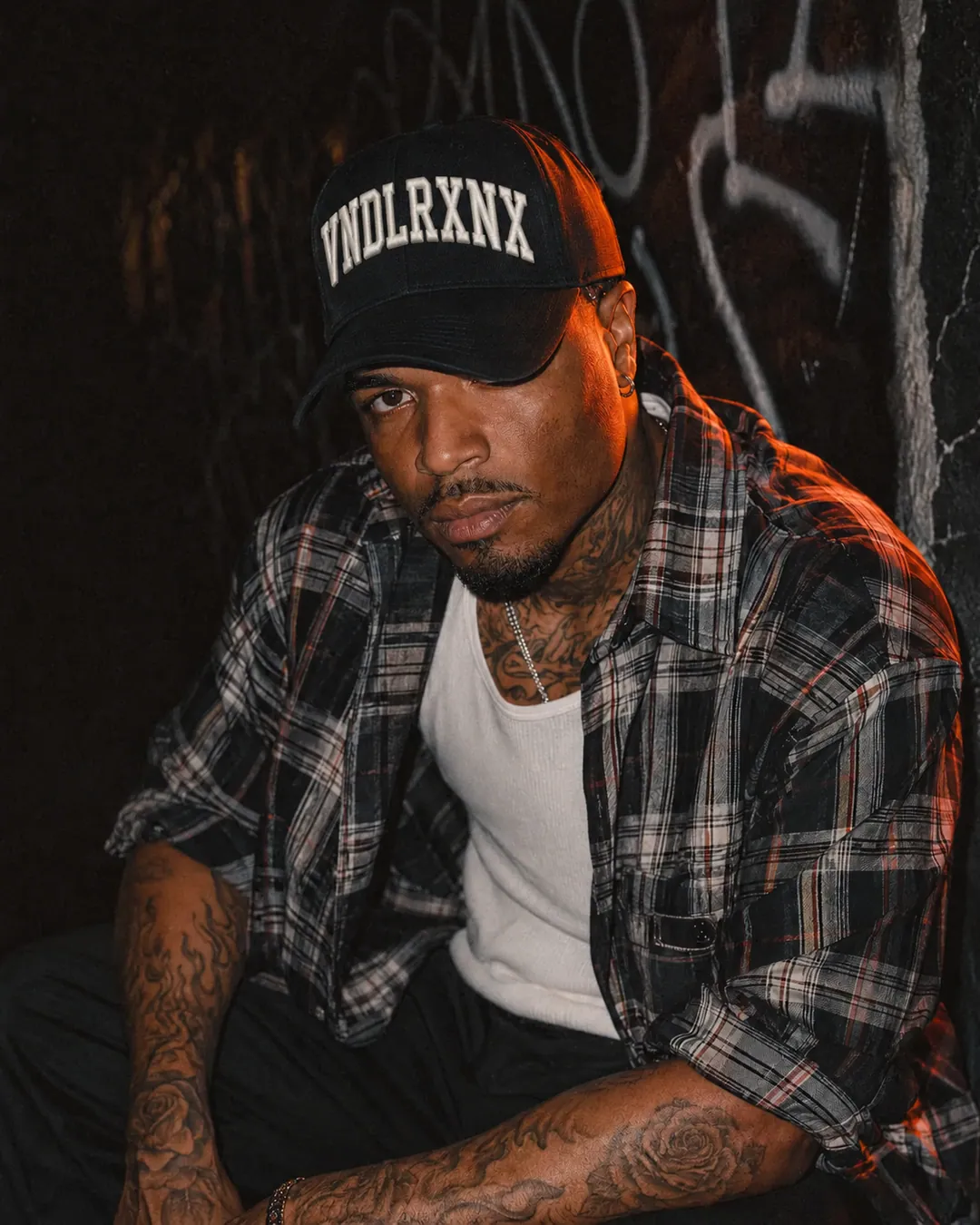 Curved-brim cap styling concept with VNDLRXNX 3D puff embroidery