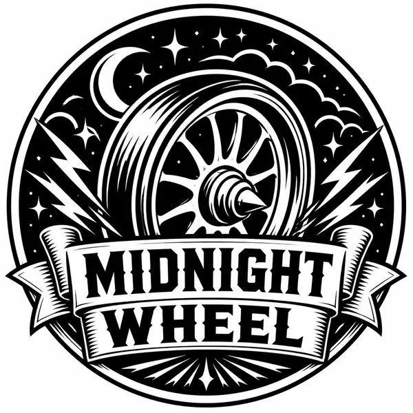 Midnight Wheel — original streetwear print