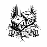 Luck Walks Dice — original streetwear print