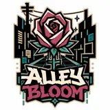 Neon Alley Bloom — original streetwear print